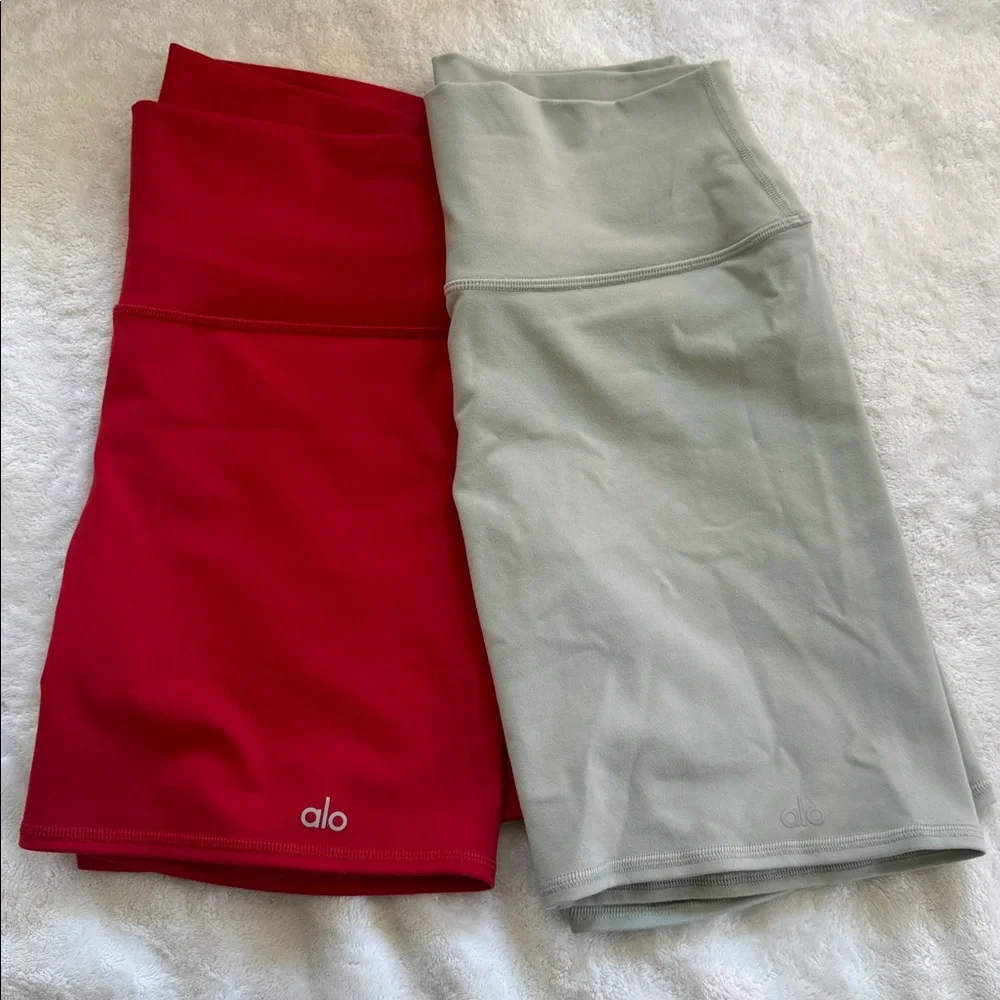 ALO Yoga Women's Bike Shorts bundle
- Red and sage - Picture 3 of 5